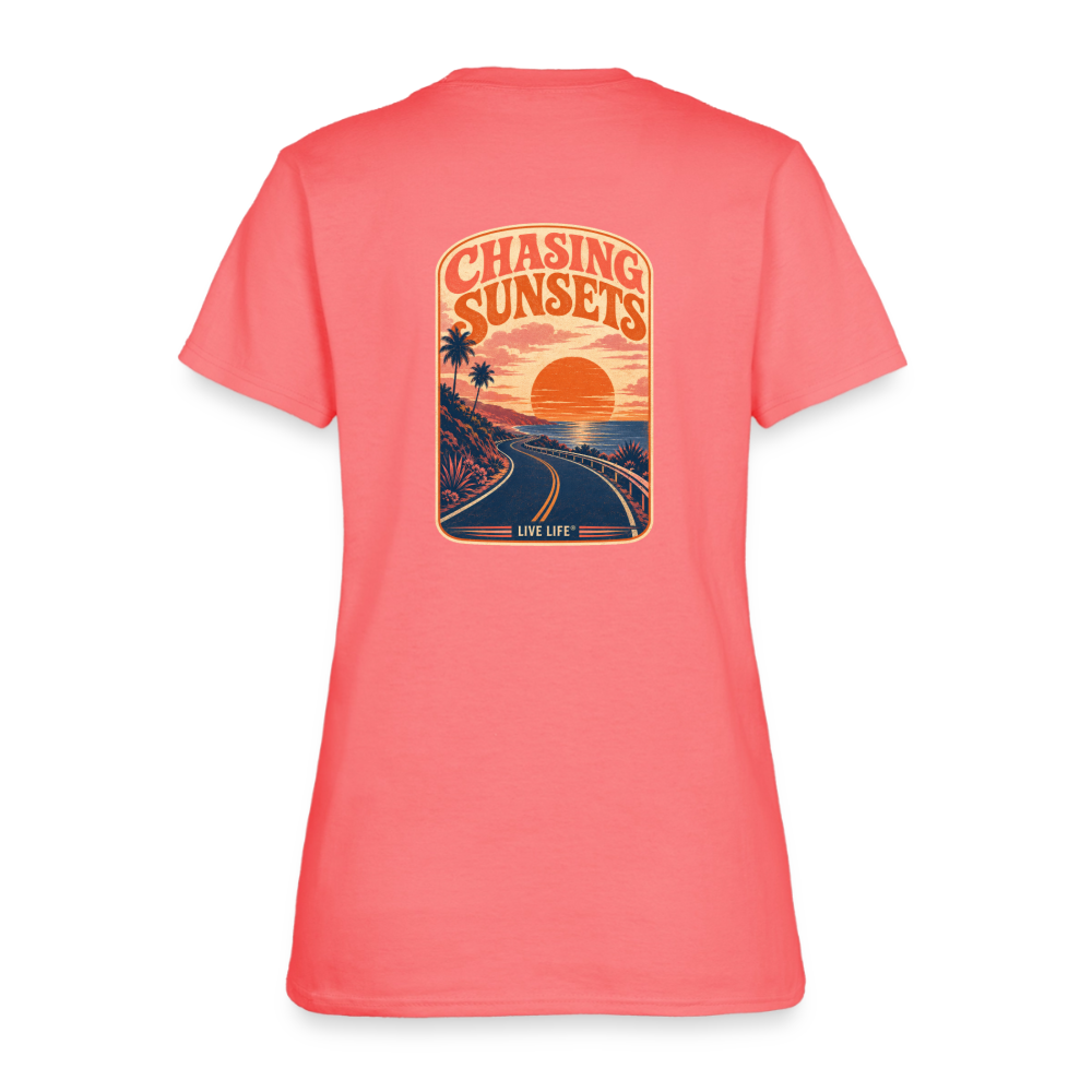 Never Miss a Sunset Women's T-shirt - coral