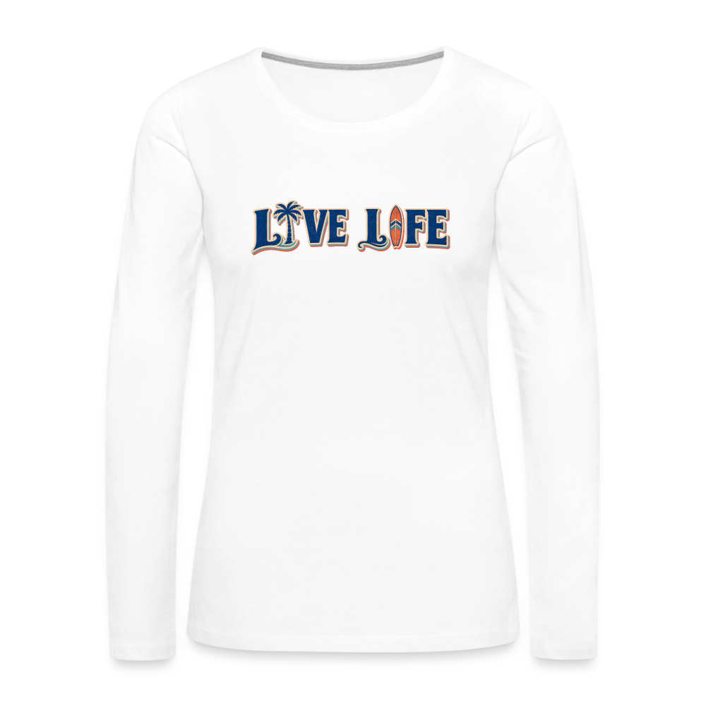 Women's Premium Long Sleeve T-Shirt - white