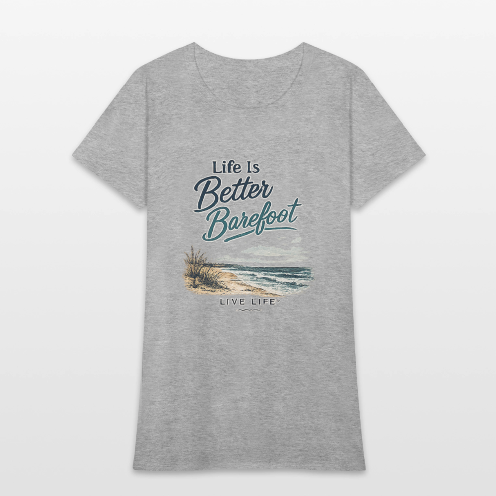 Life is Better Barefoot - heather gray