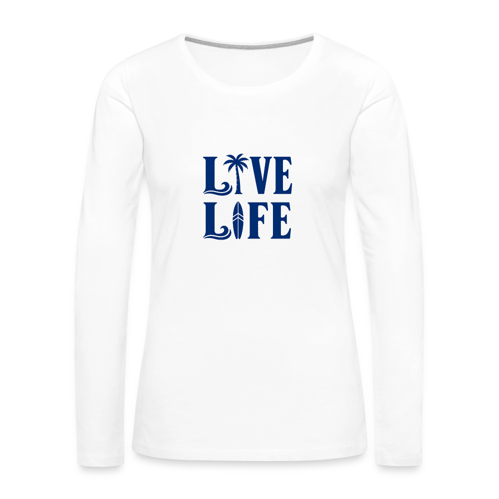 Women's Premium Long Sleeve T-Shirt - white