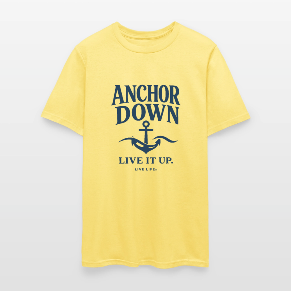 Anchor Down  |  Live it Up Men's T-Shirt - cornsilk