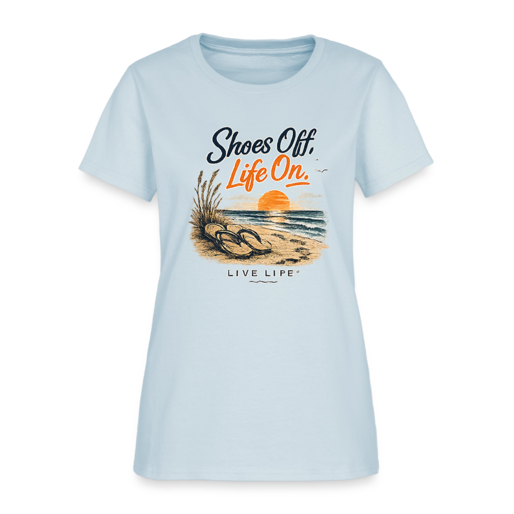 Shoes Off - Life On! Women's T-shirt - light blue
