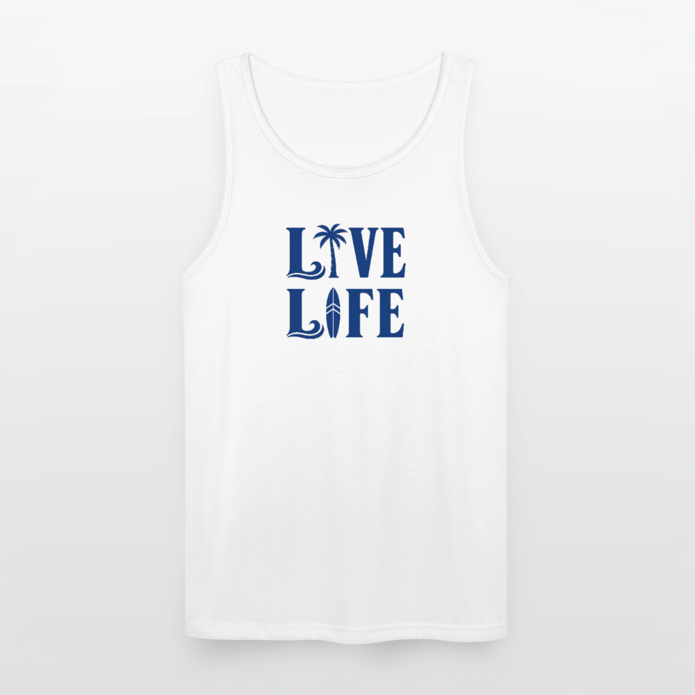 Unisex Tri-Blend Organic Tank - white