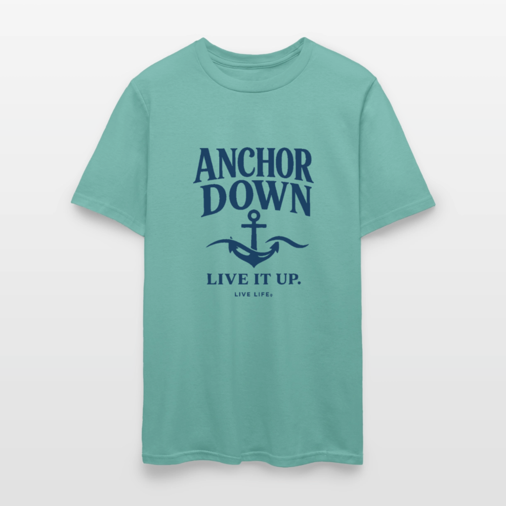 Anchor Down  |  Live it Up Men's T-Shirt - aquatic