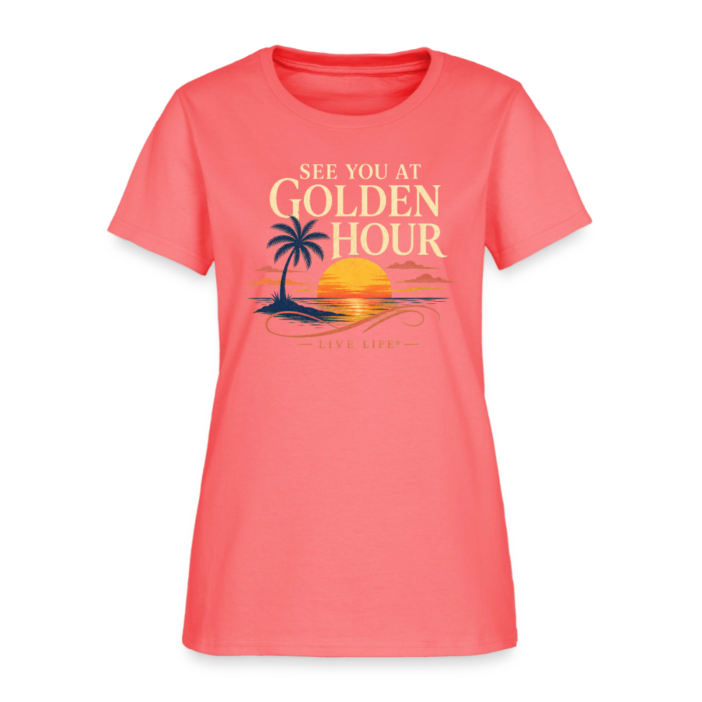 See you at Golden Hour Women's T-shirt - coral