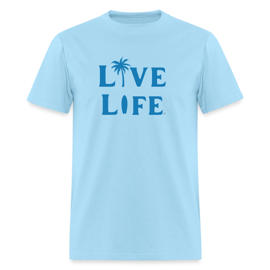 Live Life Coastal T-Shirt | - powder blue