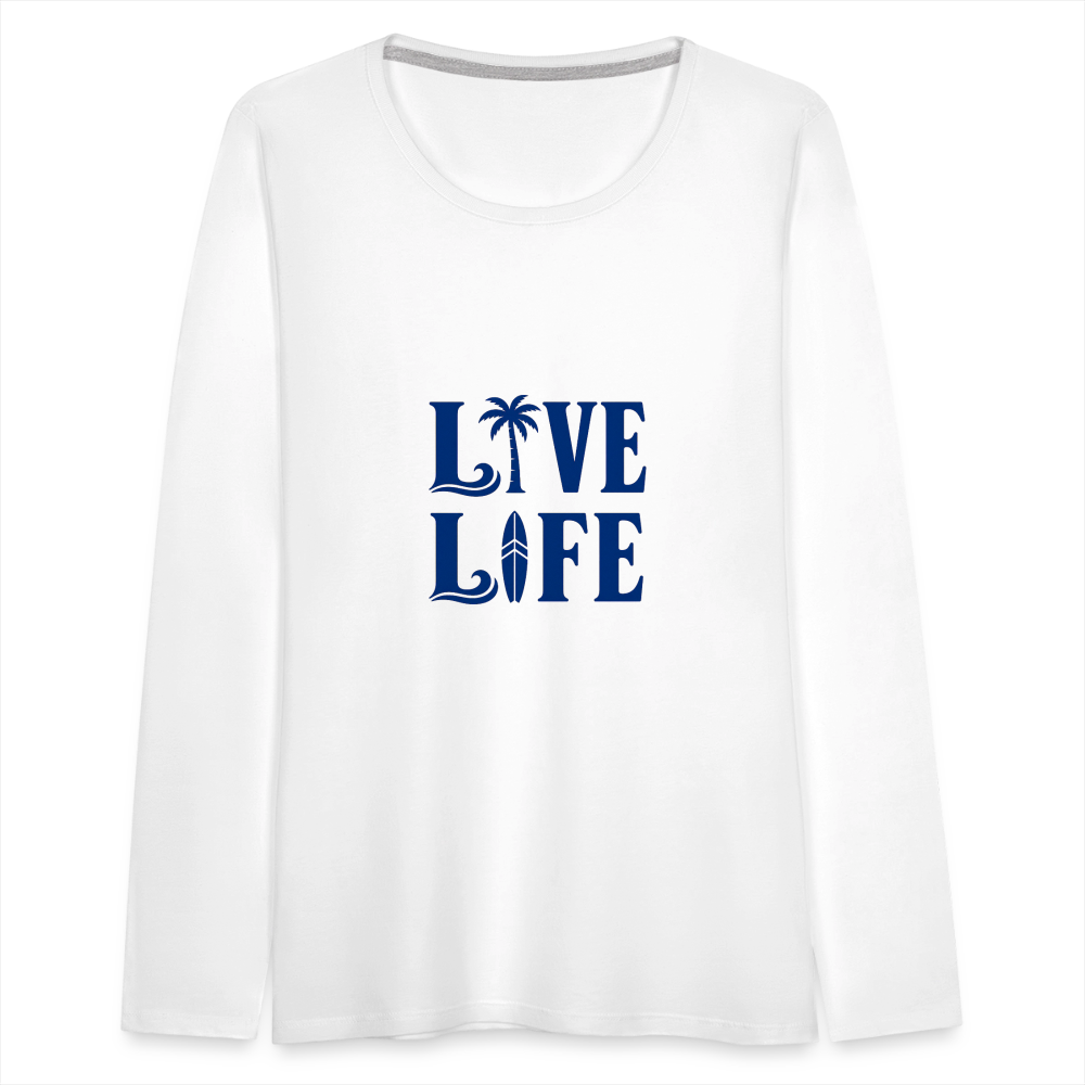 Women's Premium Long Sleeve T-Shirt - white