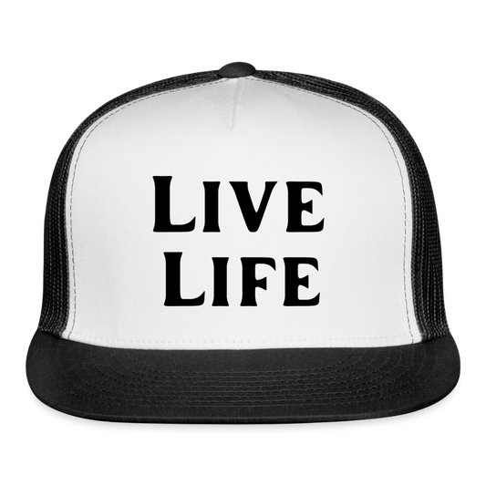 Live Life Hat - white/black