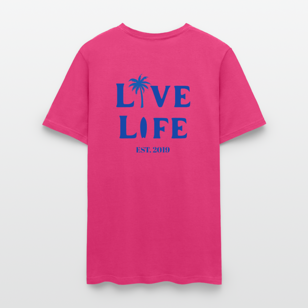 Live Life Coastal T-Shirt | - fuchsia