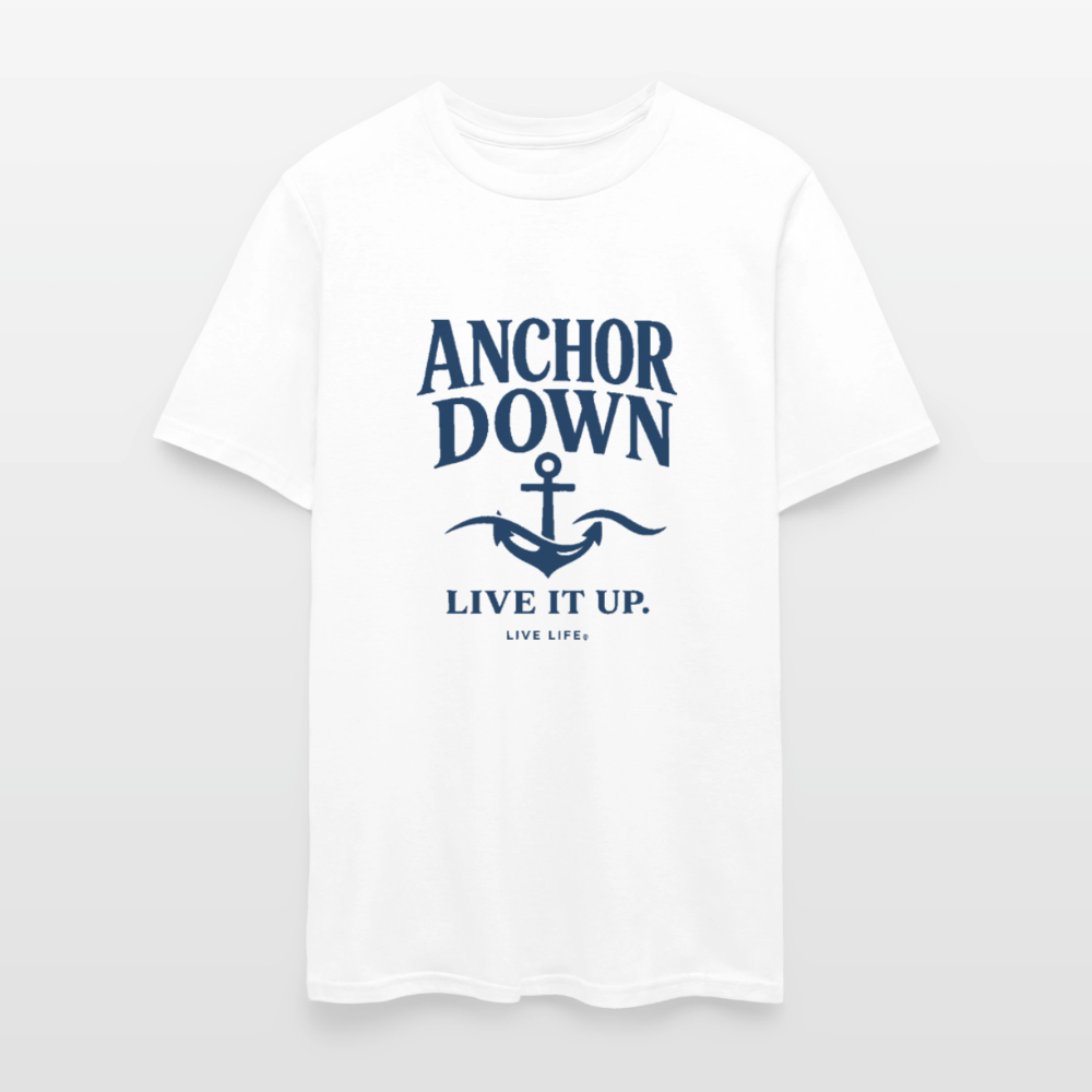 Anchor Down  |  Live it Up Men's T-Shirt - white