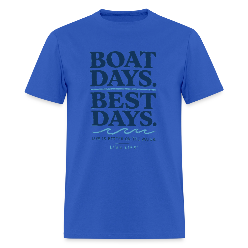 Boat Days. Best Days. - royal blue