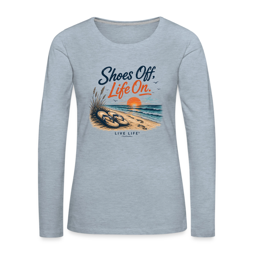 Women's Premium Long Sleeve T-Shirt - heather ice blue