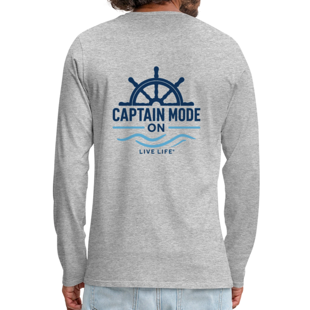 Captain Mode on  Men's Long Sleeve T-Shirt | - heather gray