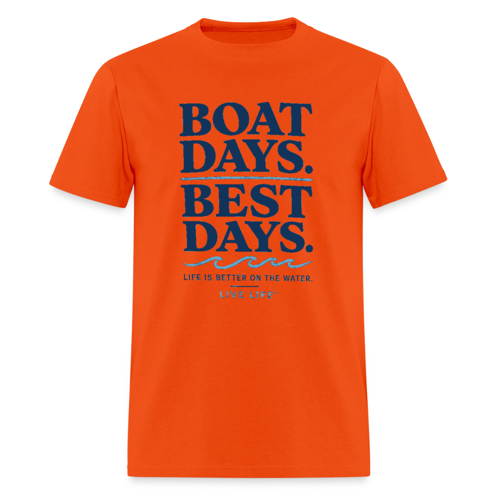 Boat Days. Best Days. - orange