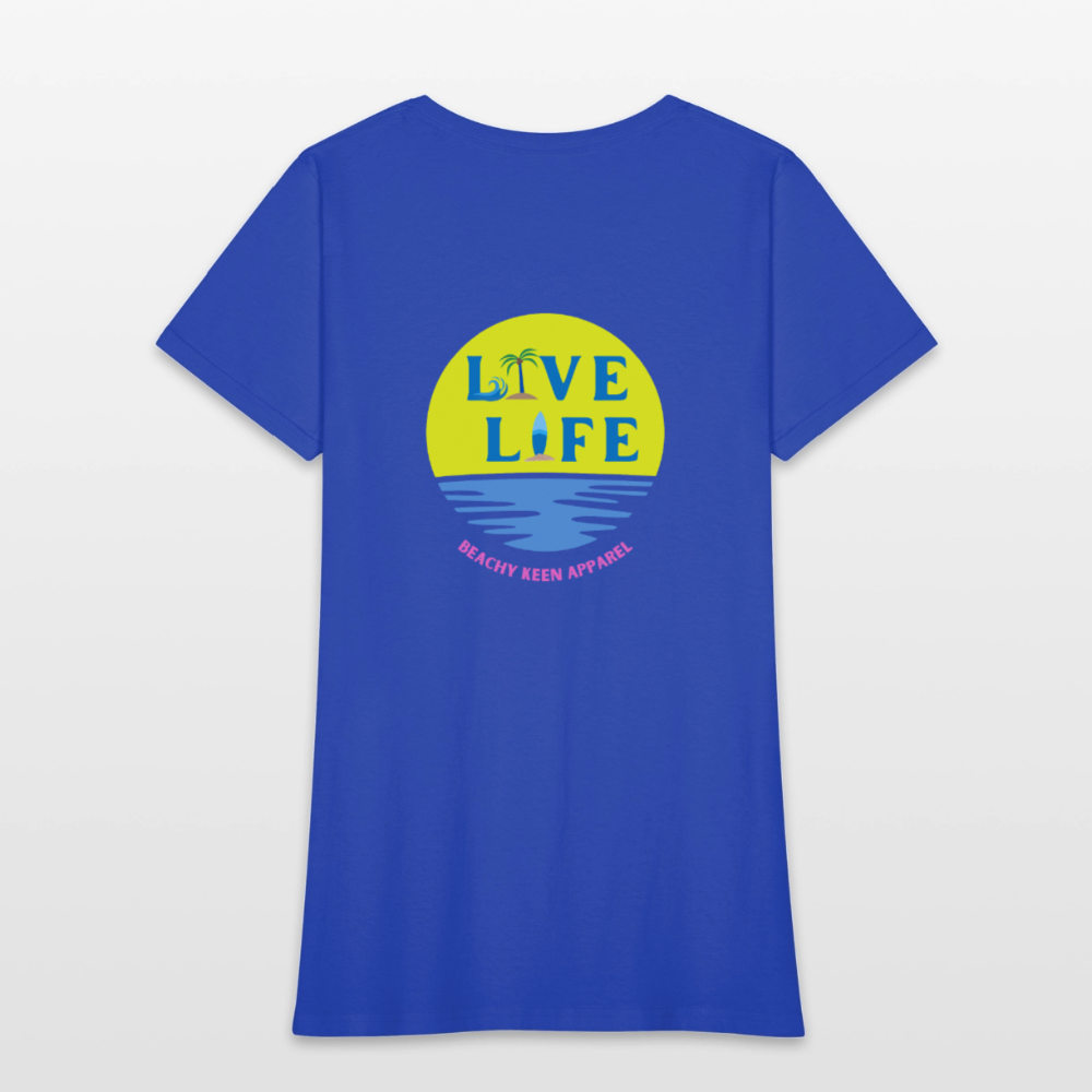 Live Life Beachy Keen - royal blue