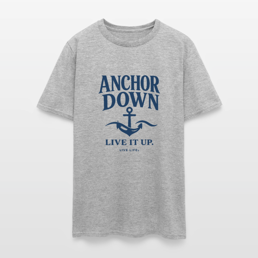 Anchor Down  |  Live it Up Men's T-Shirt - heather gray