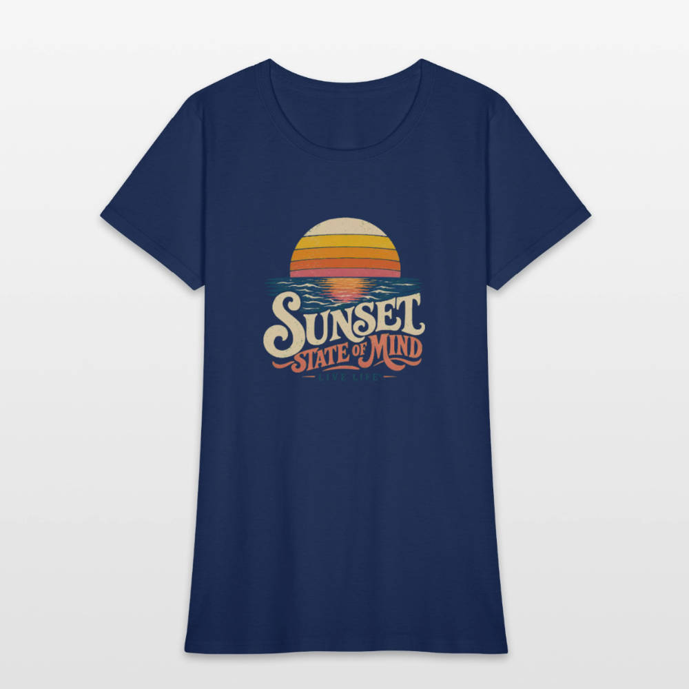 Sunset State of Mind Women's T-shirt -  blue dusk