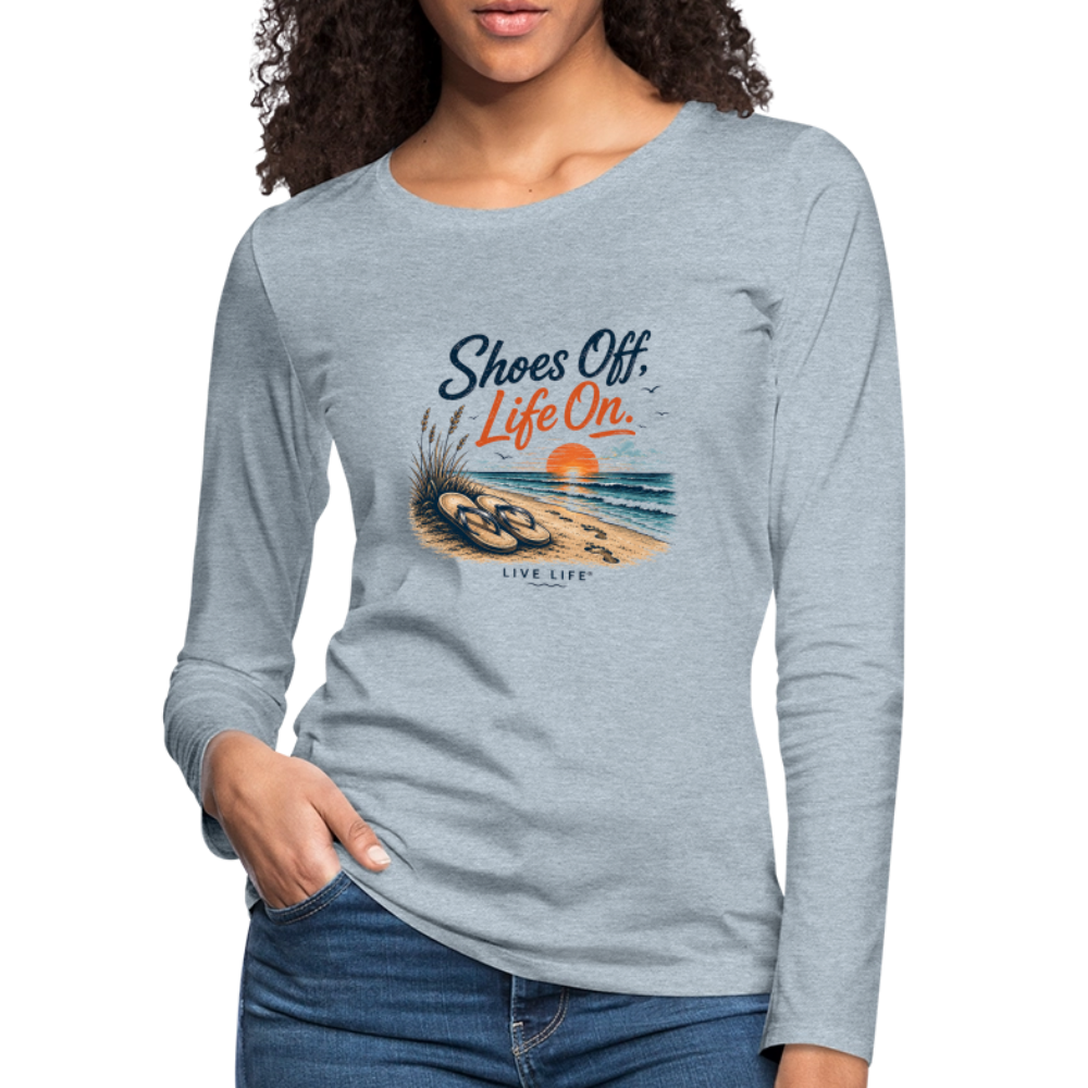 Women's Premium Long Sleeve T-Shirt - heather ice blue