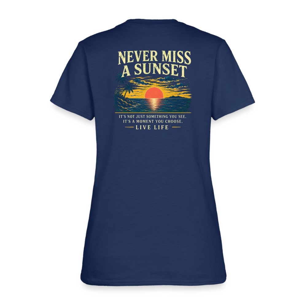 Sunset State of Mind Women's T-shirt -  blue dusk