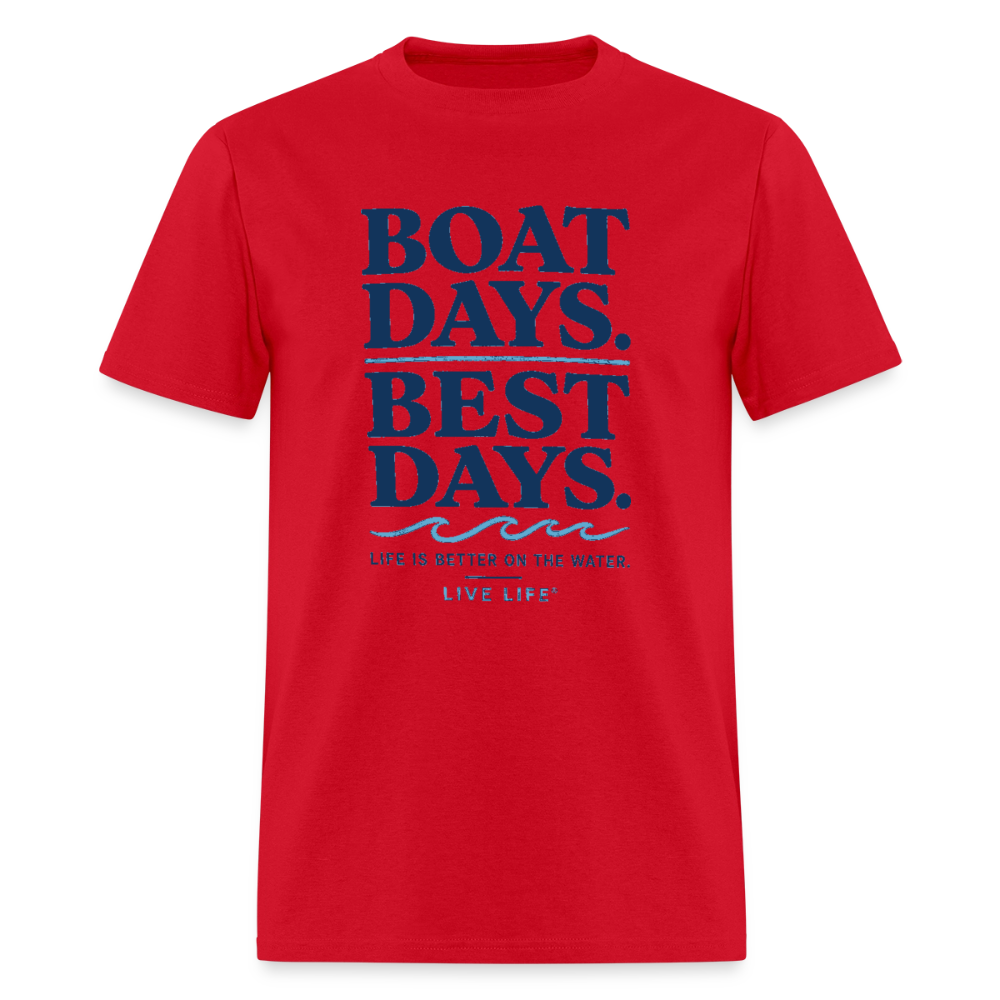 Boat Days. Best Days. - red