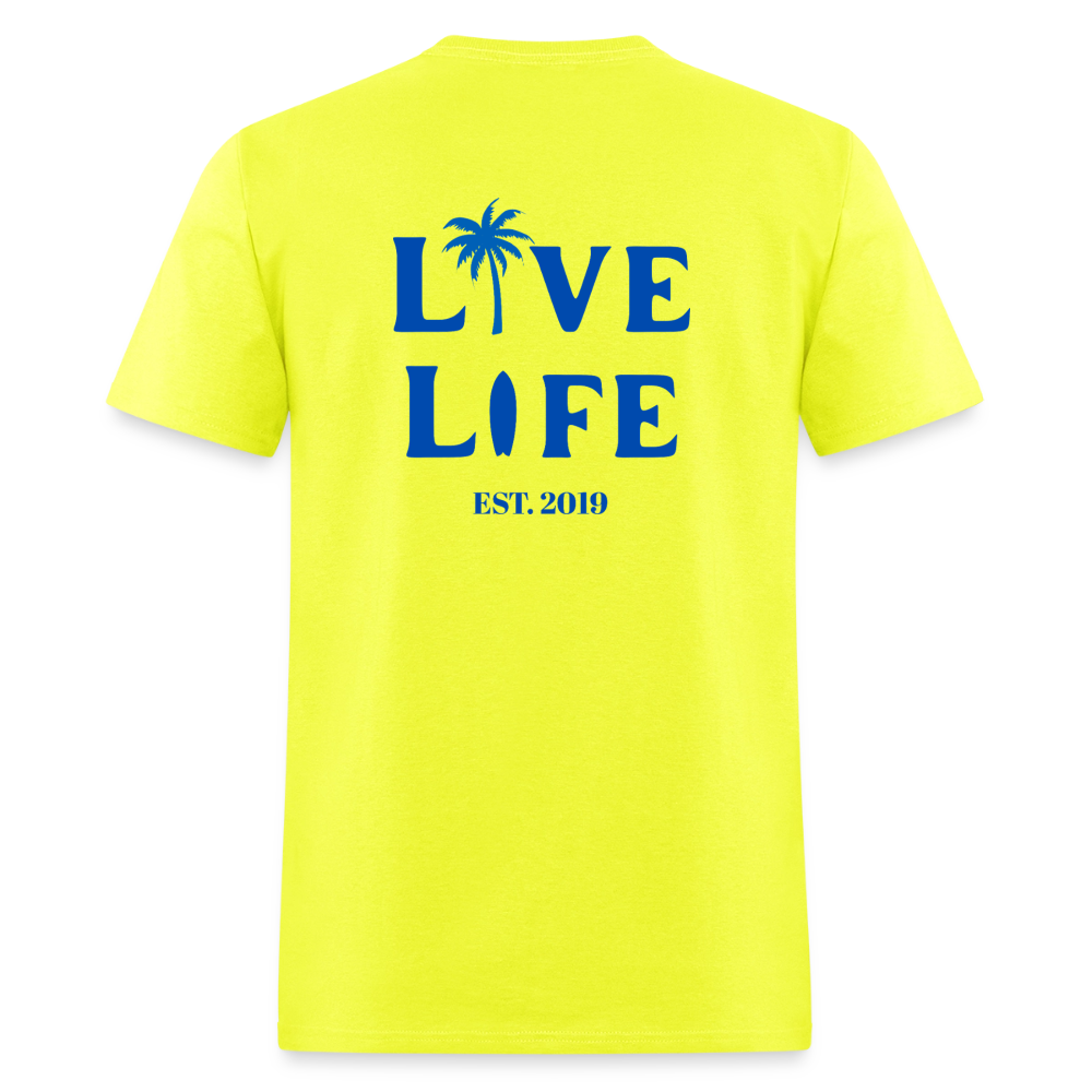 Live Life Coastal T-Shirt | - safety green