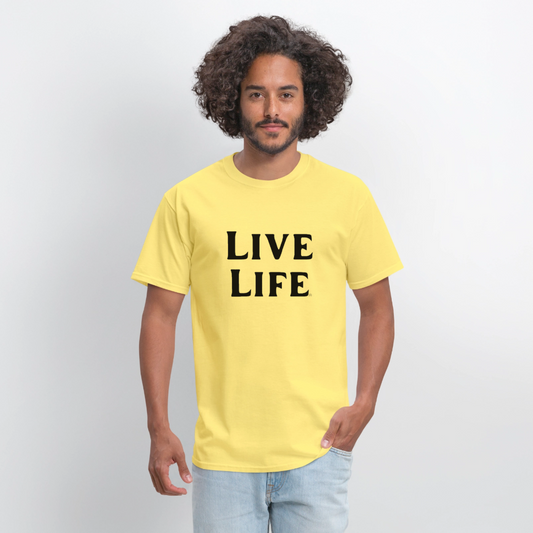 Live Life Men's T-Shirt | - cornsilk