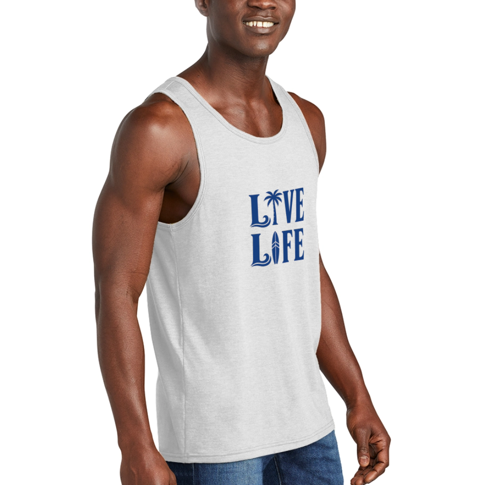 Unisex Tri-Blend Organic Tank - white