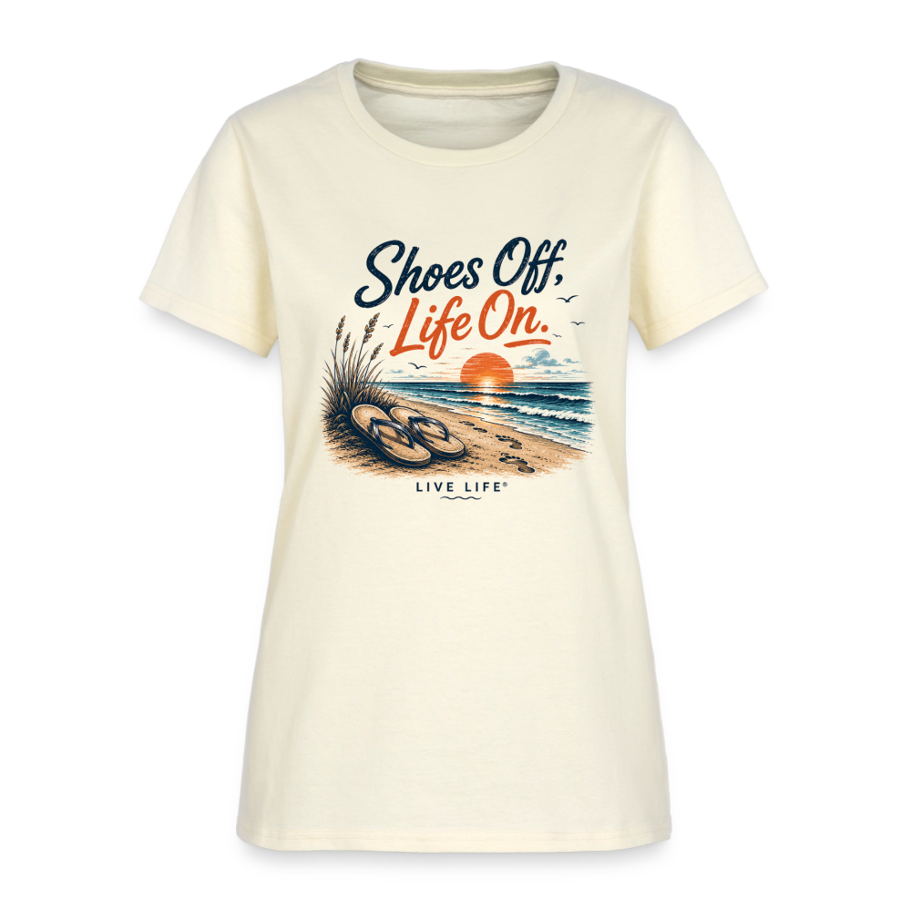 Shoes Off, Life On. Women's Tee - off white