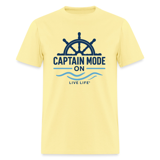 Captain Mode on Men's T-Shirt | - cornsilk