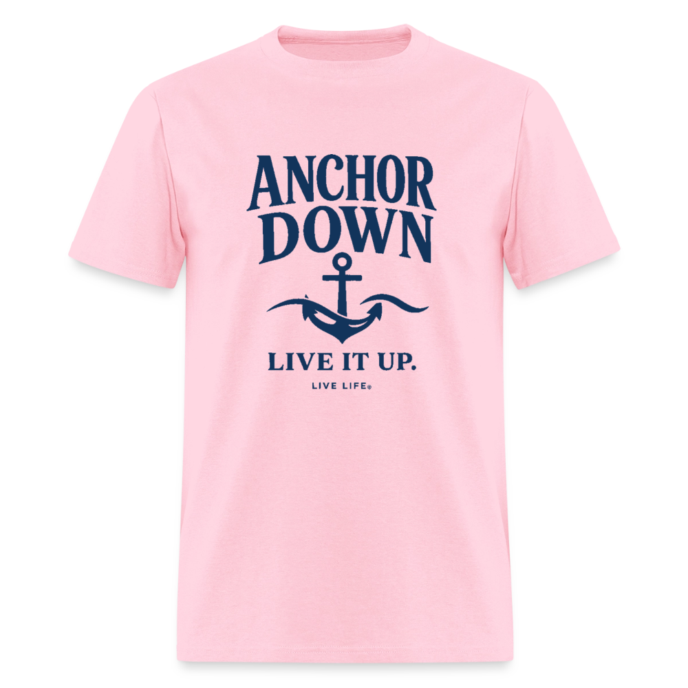 Anchor Down  |  Live it Up Men's T-Shirt - pink