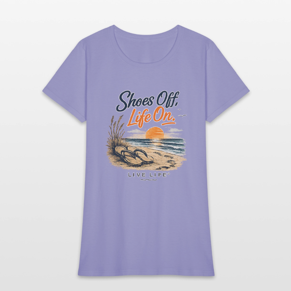 Shoes Off - Life On! Women's T-shirt - lavender