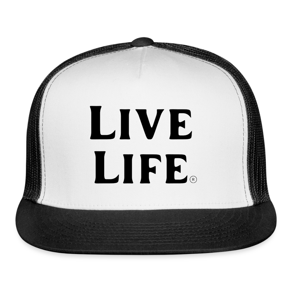 Live Life Hat - white/black