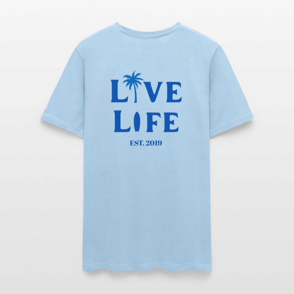 Live Life Coastal T-Shirt | - powder blue