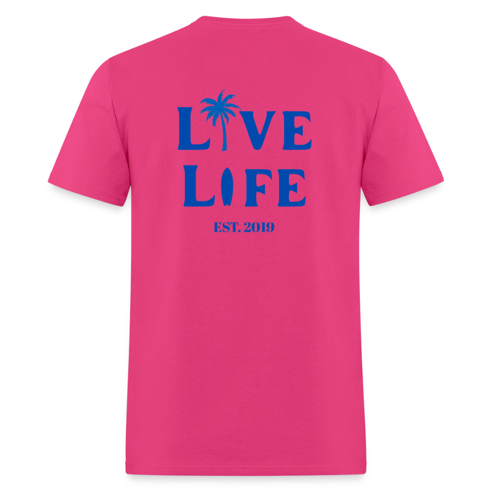 Live Life Coastal T-Shirt | - fuchsia
