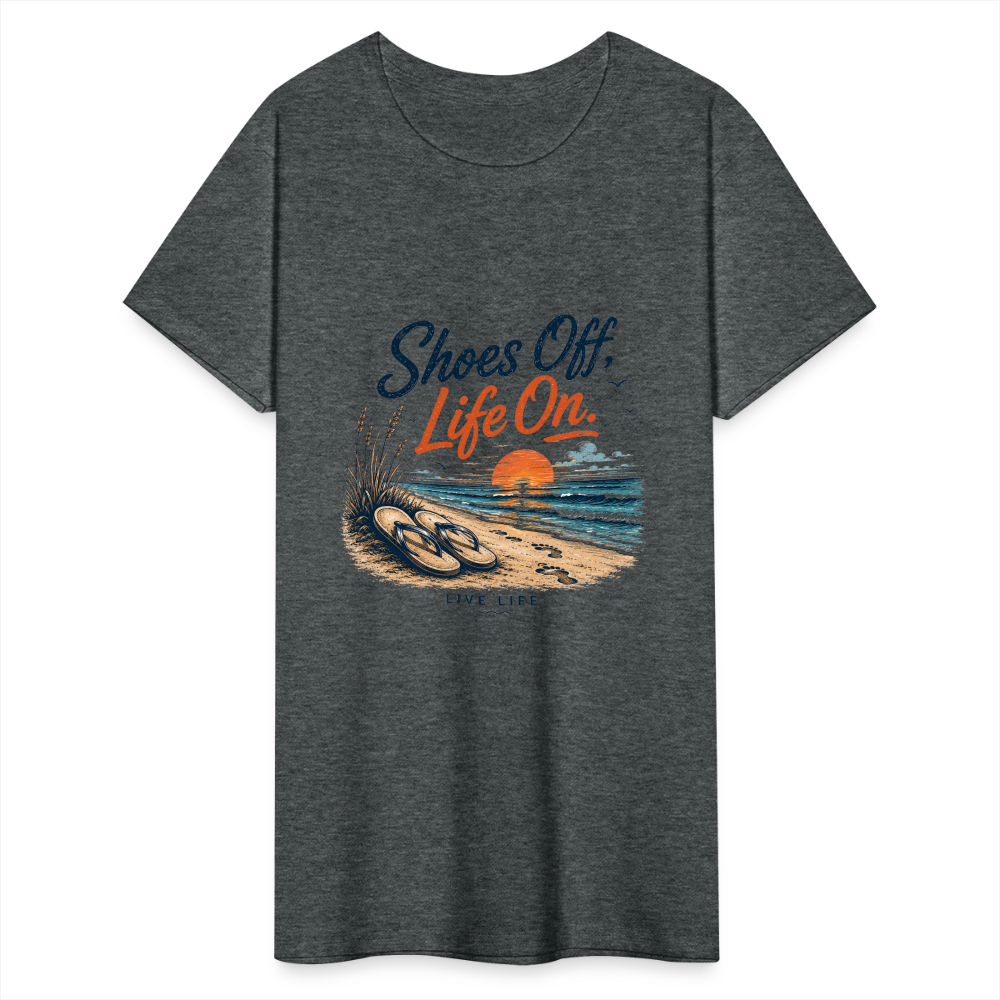 Shoes Off. Life On.™ Ultra Cotton Ladies T-Shirt - deep heather