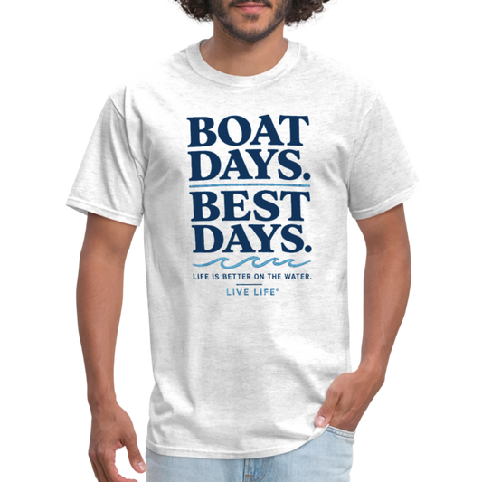 Boat Days. Best Days. - light heather gray