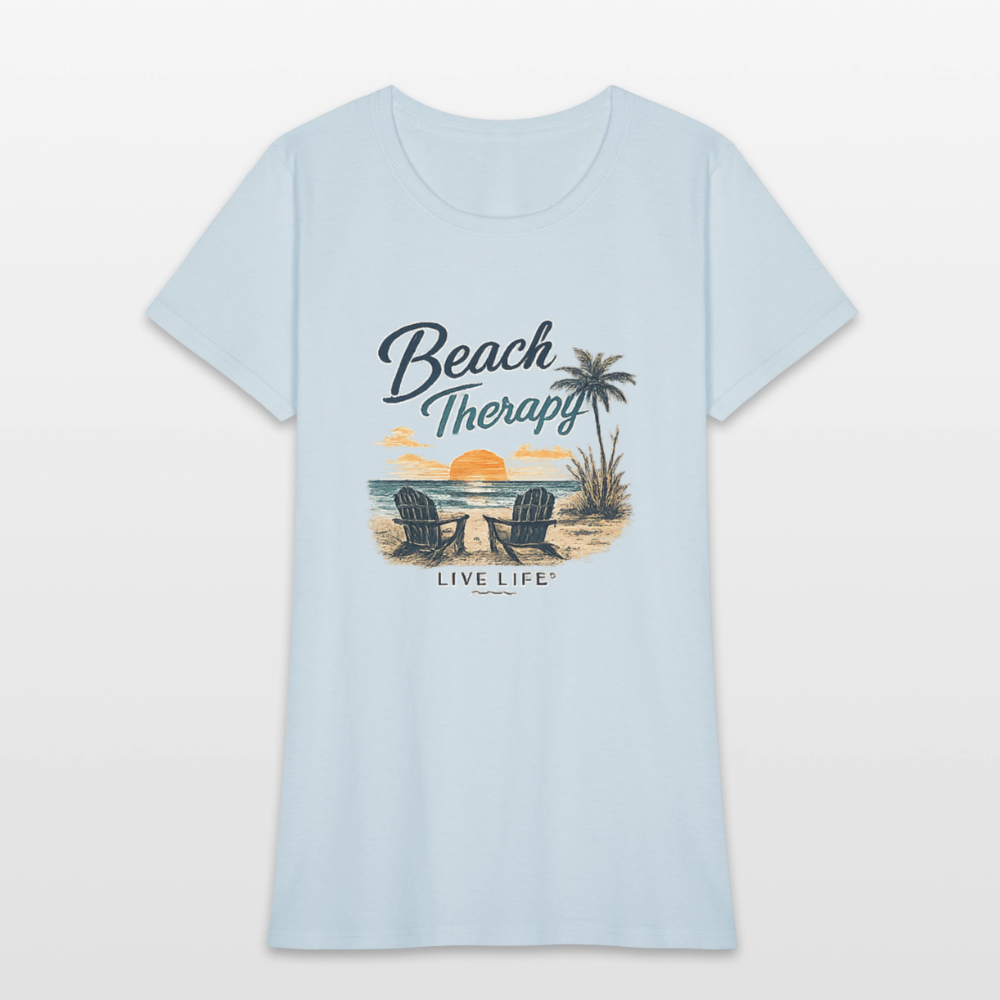 Beach Therapy women's T-shirt - light blue