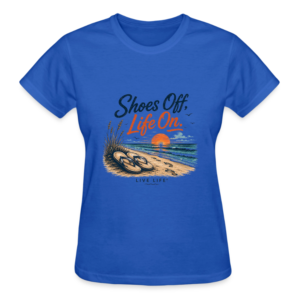 Shoes Off. Life On.™ Ultra Cotton Ladies T-Shirt - royal blue