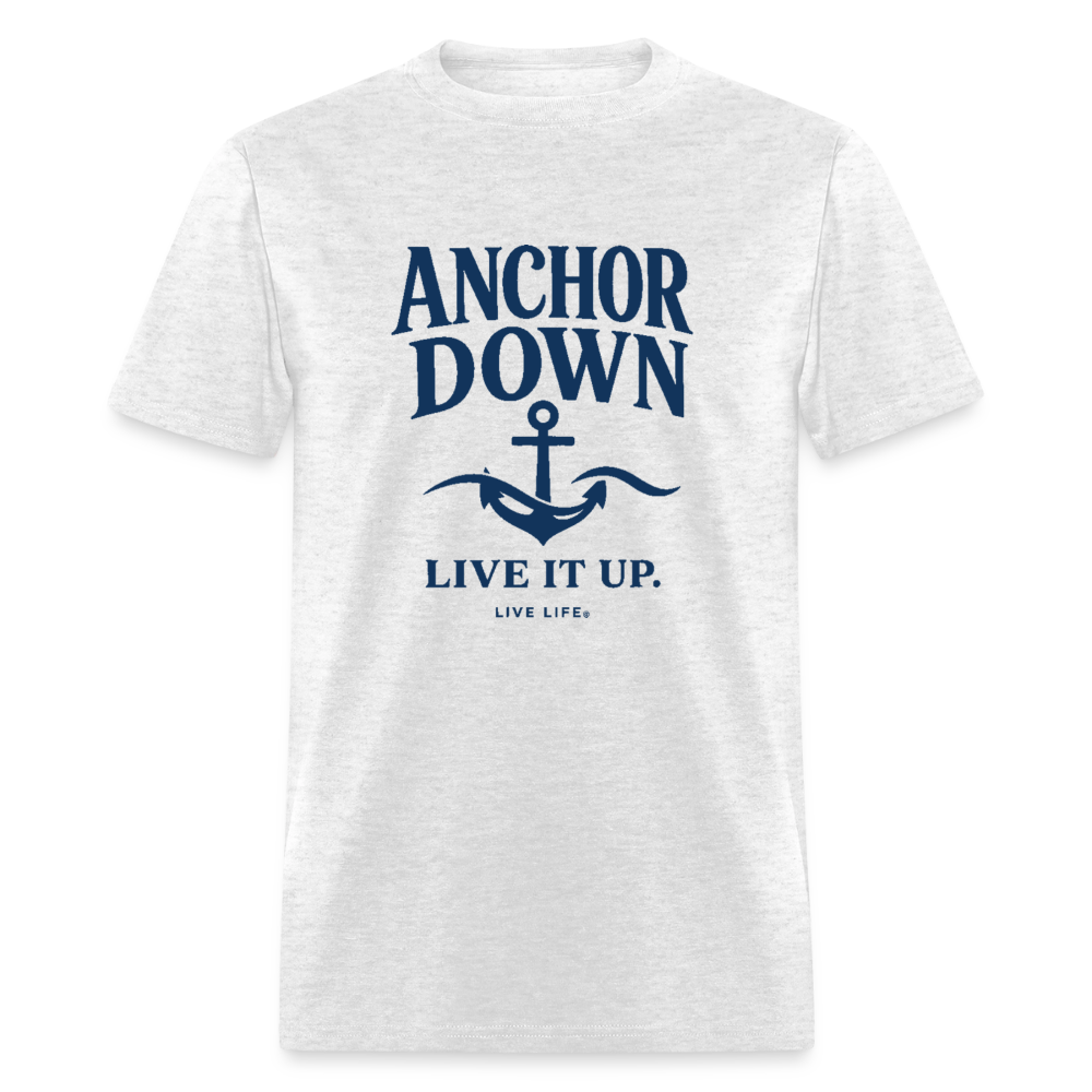 Anchor Down  |  Live it Up Men's T-Shirt - light heather gray