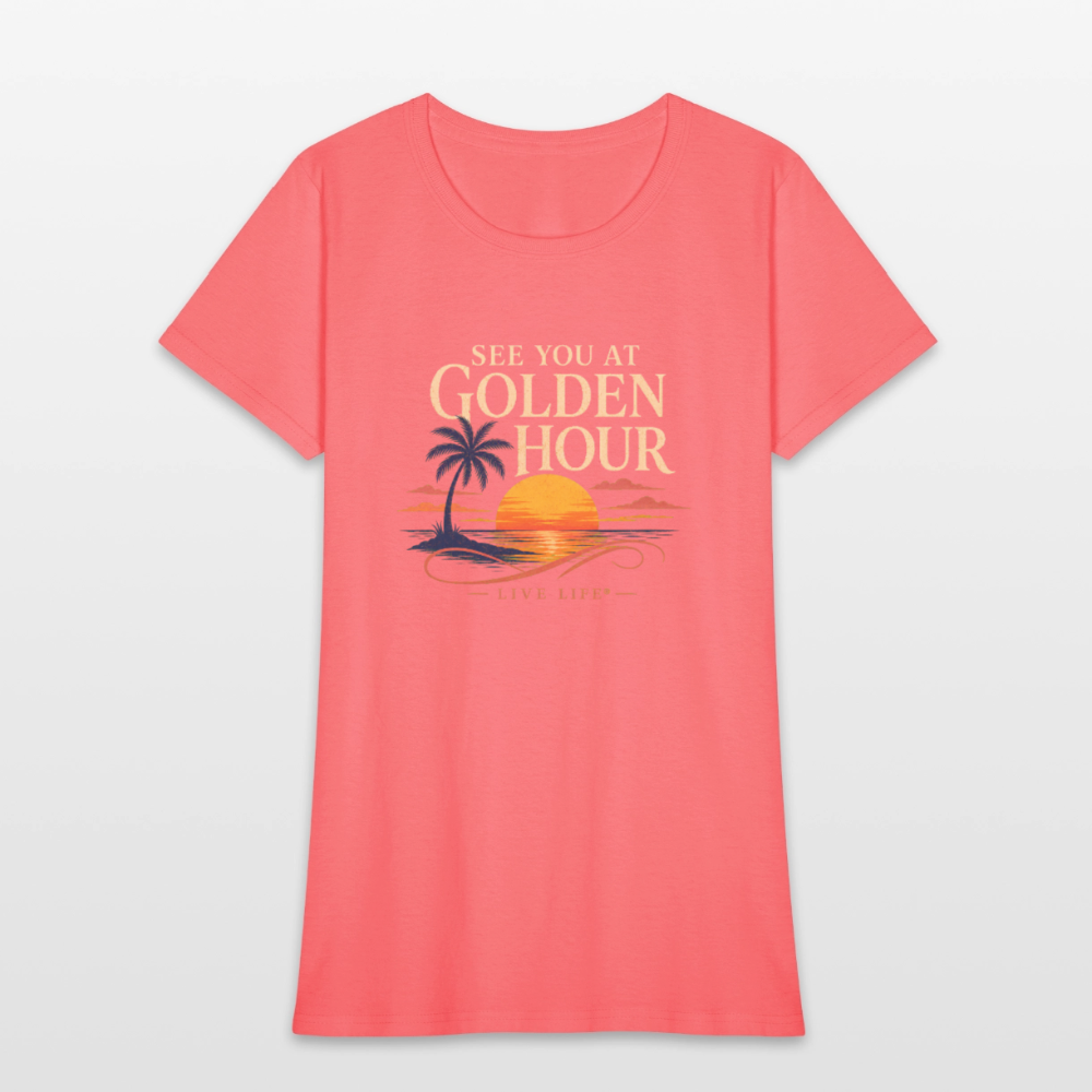 See you at Golden Hour T-shirt - coral