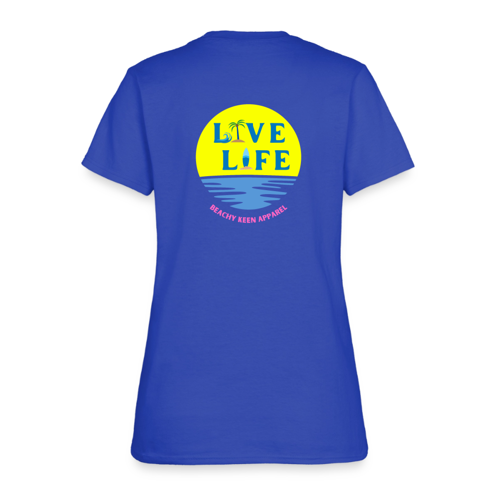 Live Life Beachy Keen - royal blue