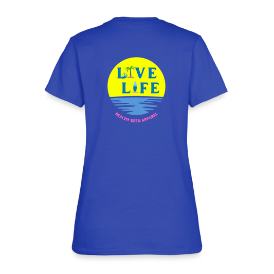 Live Life Beachy Keen - royal blue