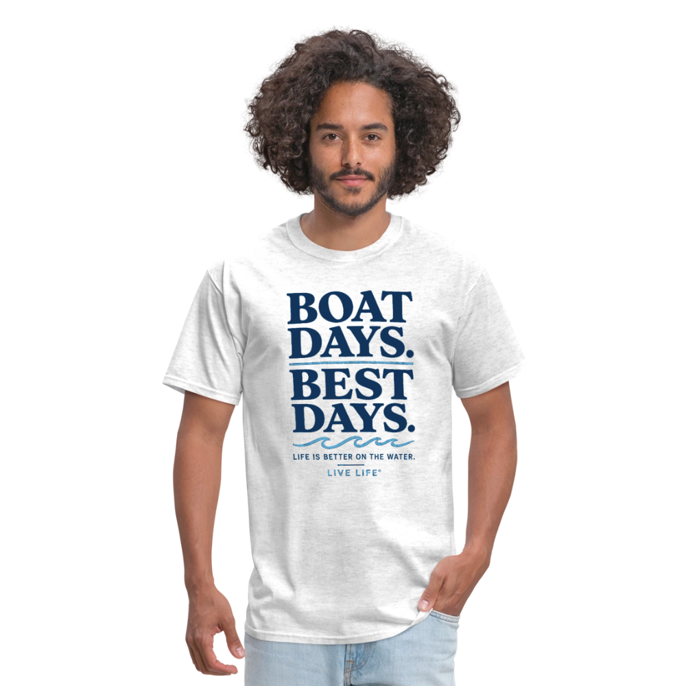 Boat Days. Best Days. - light heather gray