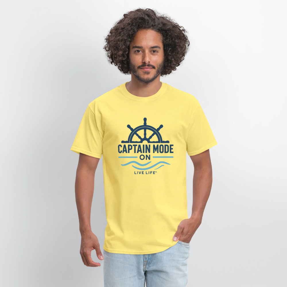 Captain Mode on  Men's T-Shirt | - cornsilk
