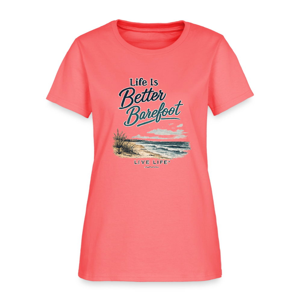 Life is Better Barefoot - coral