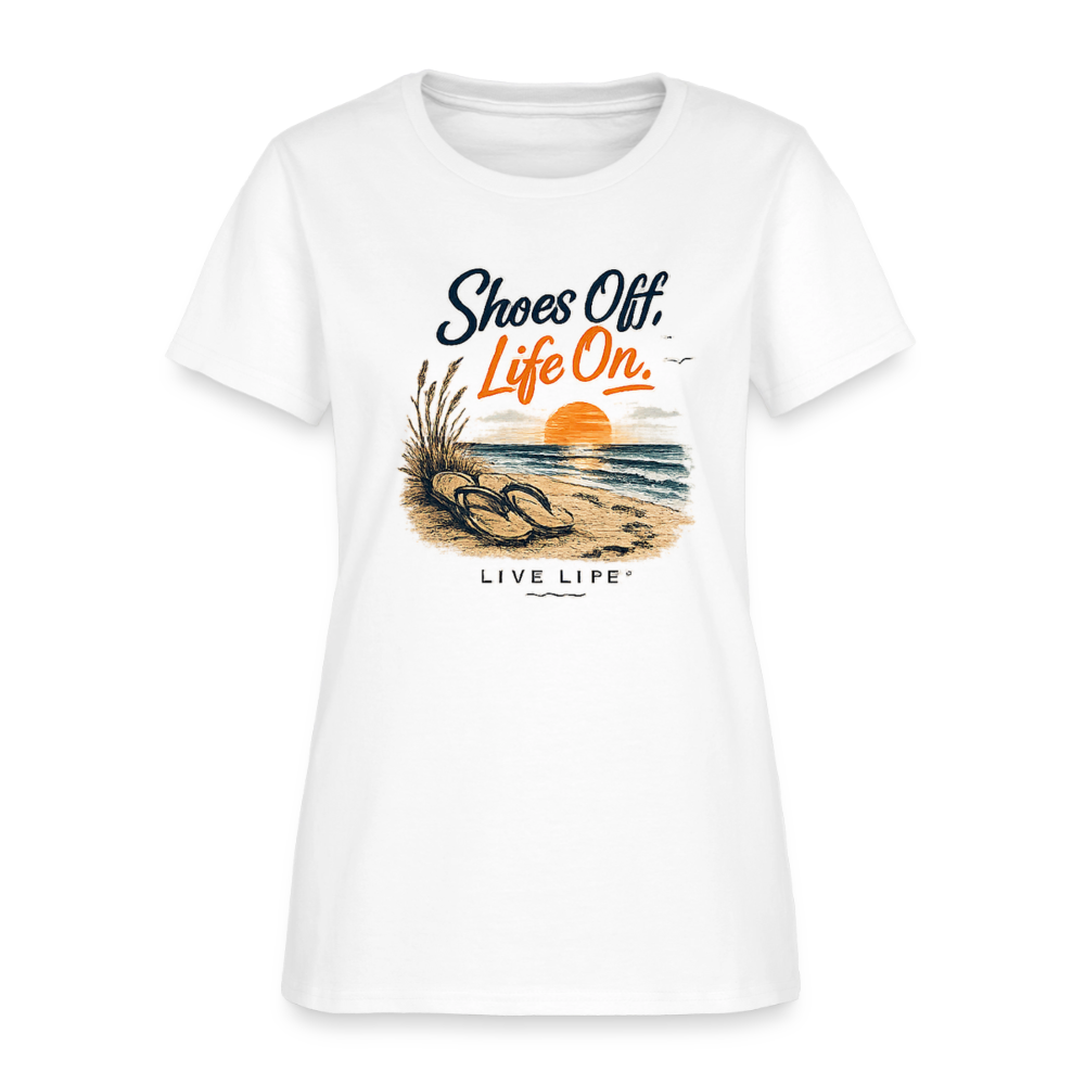 Shoes Off - Life On! Women's T-shirt - white