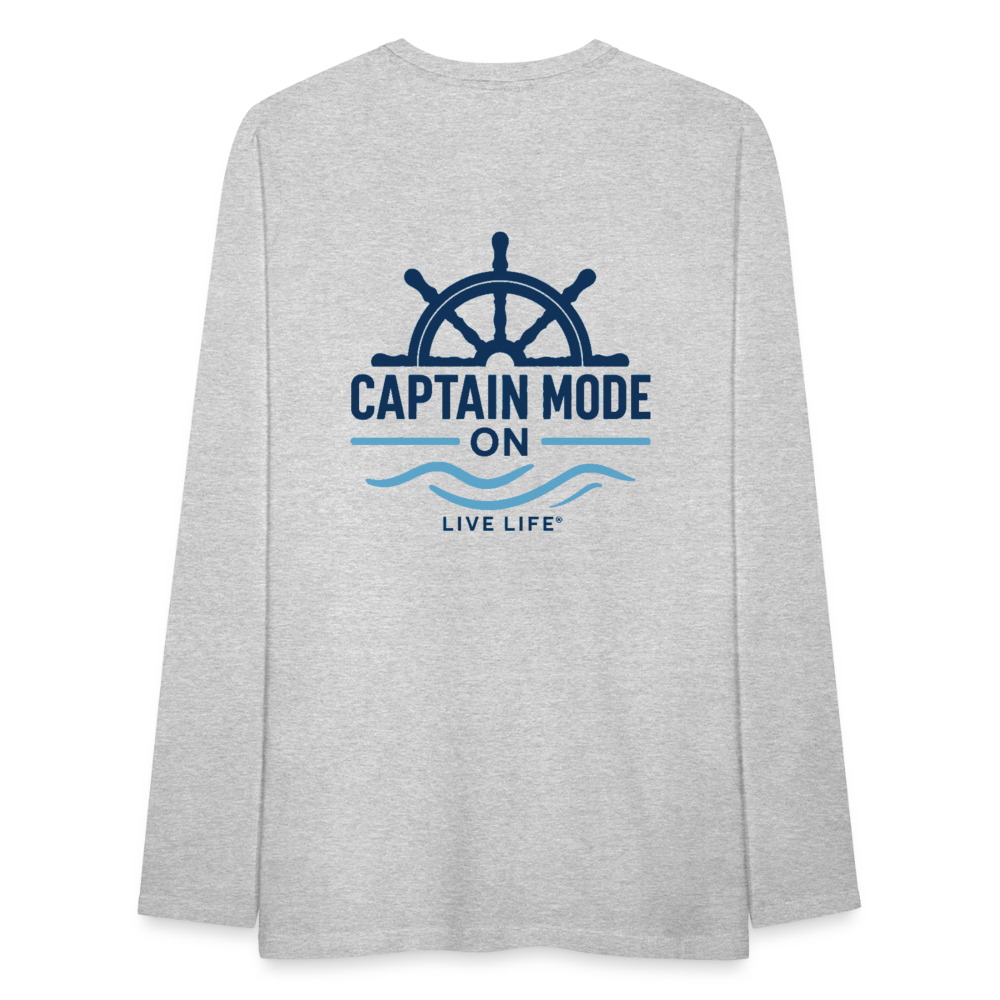 Captain Mode on  Men's Long Sleeve T-Shirt | - heather gray