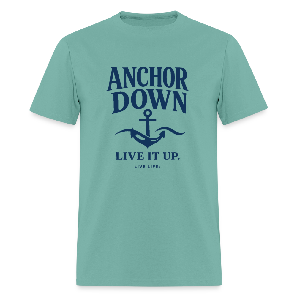 Anchor Down  |  Live it Up Men's T-Shirt - aquatic