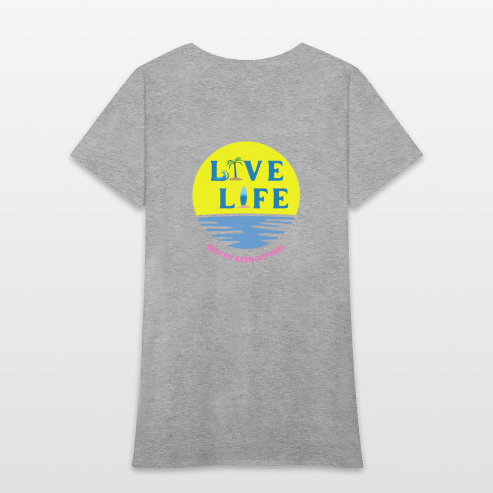 Live Life Beachy Keen - heather gray