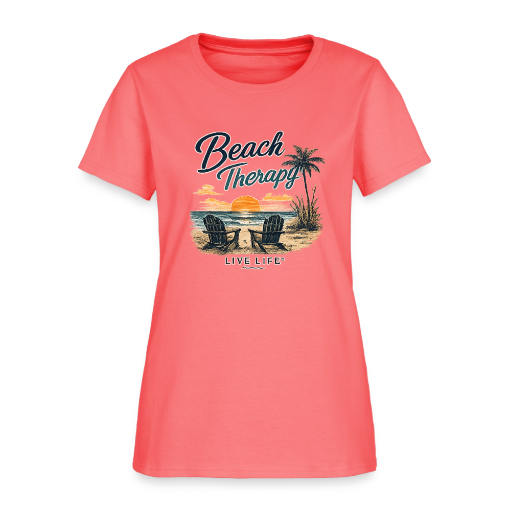 Beach Therapy women's T-shirt - coral